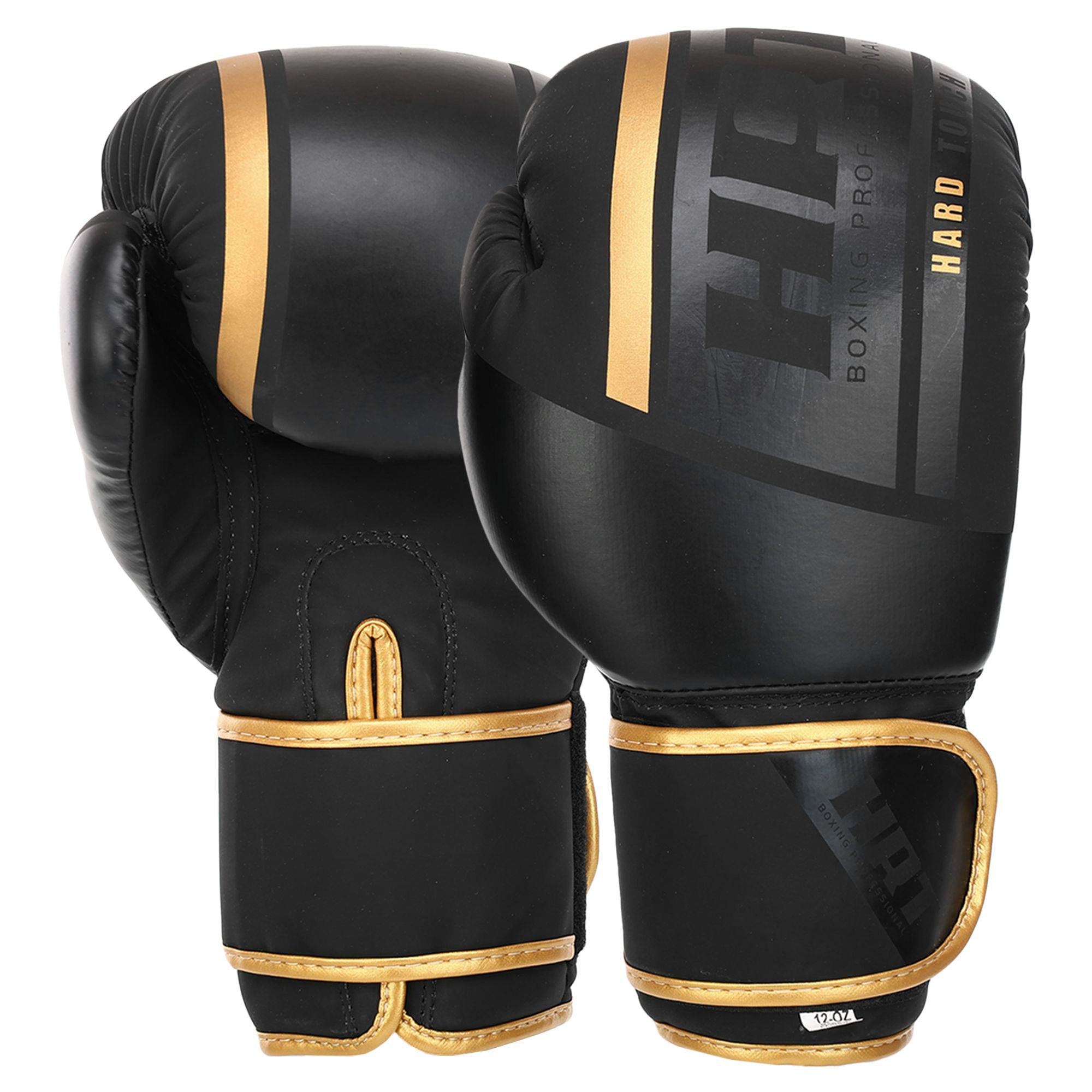 Боксерские перчатки Hard Touch BO-4250 10 унций Черно-золотой (27480887)