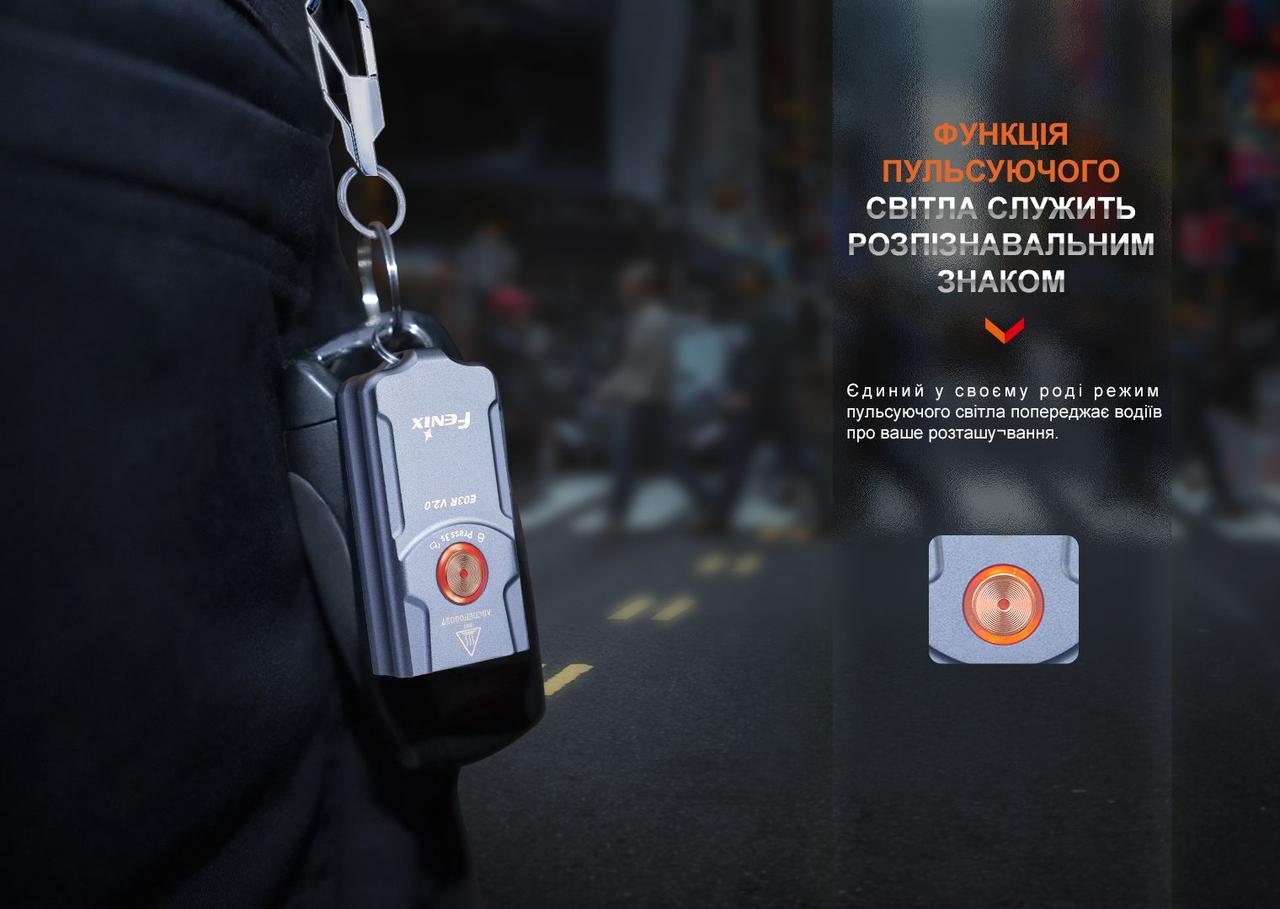 Фонарь ручной Fenix E03R V2.0 Синий (2342465786) - фото 5