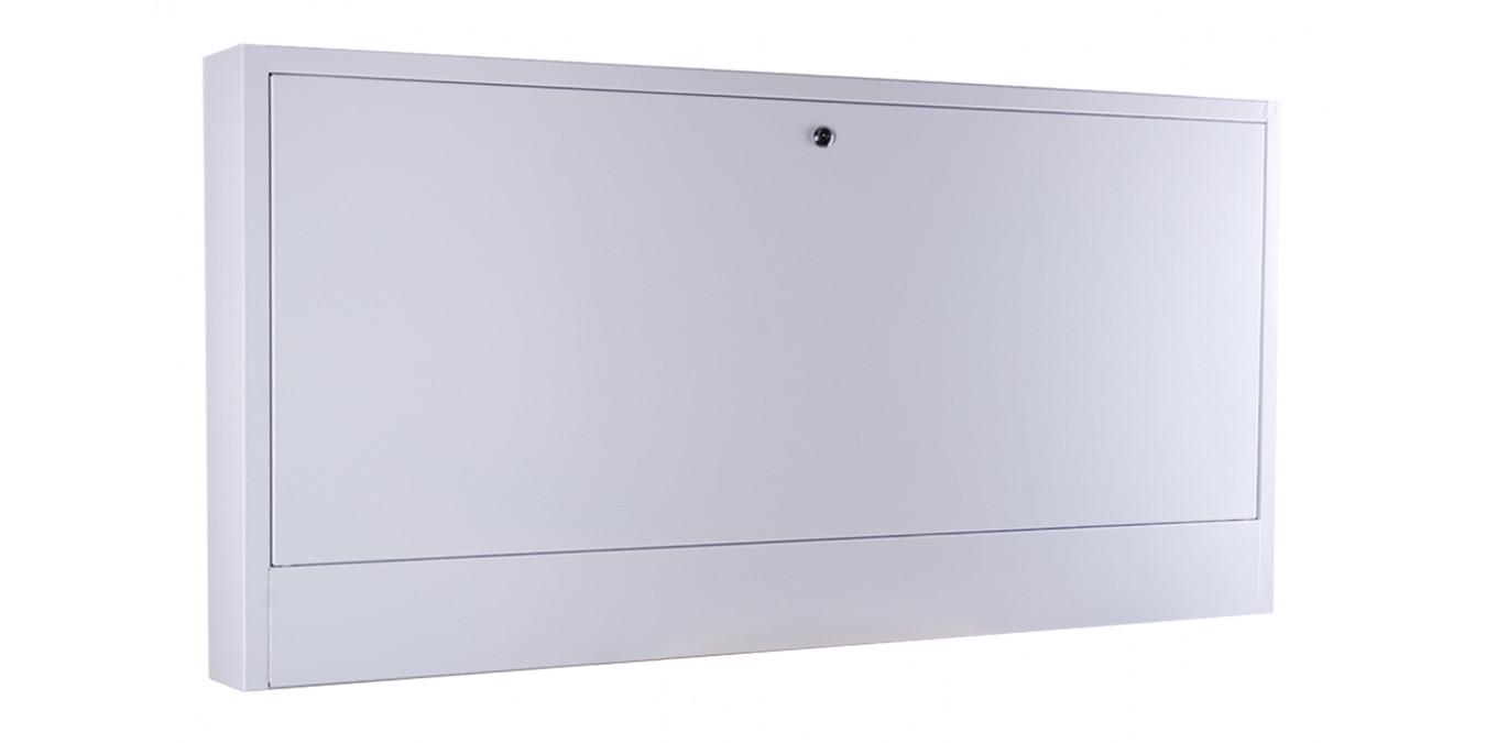 Шкаф коллекторный Галіндустрія ШКЗ-06 для наружного монтажа стальной 1190х580х120 мм с замком Белый (124-119-000000220)