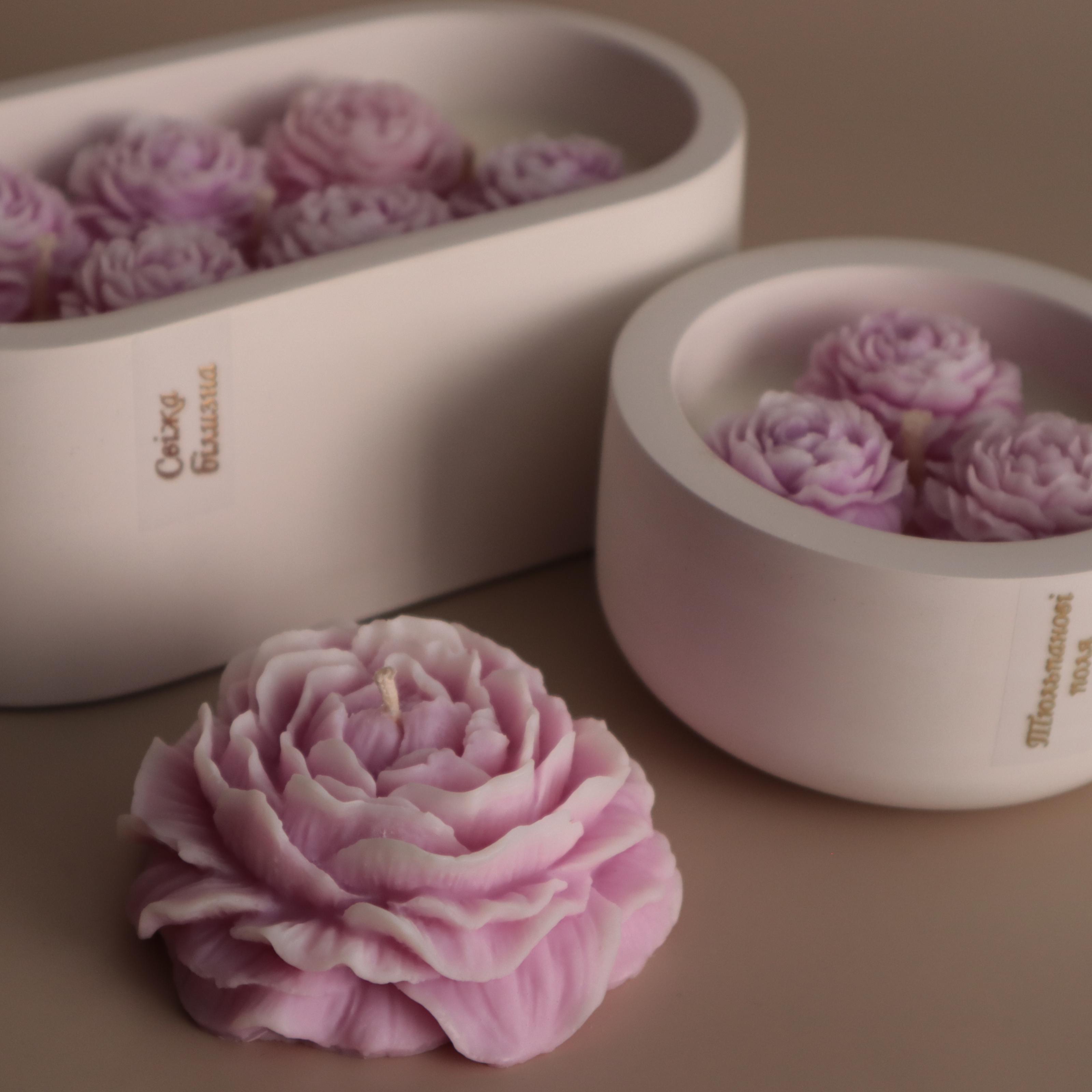 Подарунковий набір аромасвічок Wax Harmony Ваніль з фіолетовими півоніями та півонія Фіолетовий (3000353) Подарунковий набір аромасвічок Wax Harmony Ваніль з фіолетовими півоніями та півонія Фіолетовий (3000353)