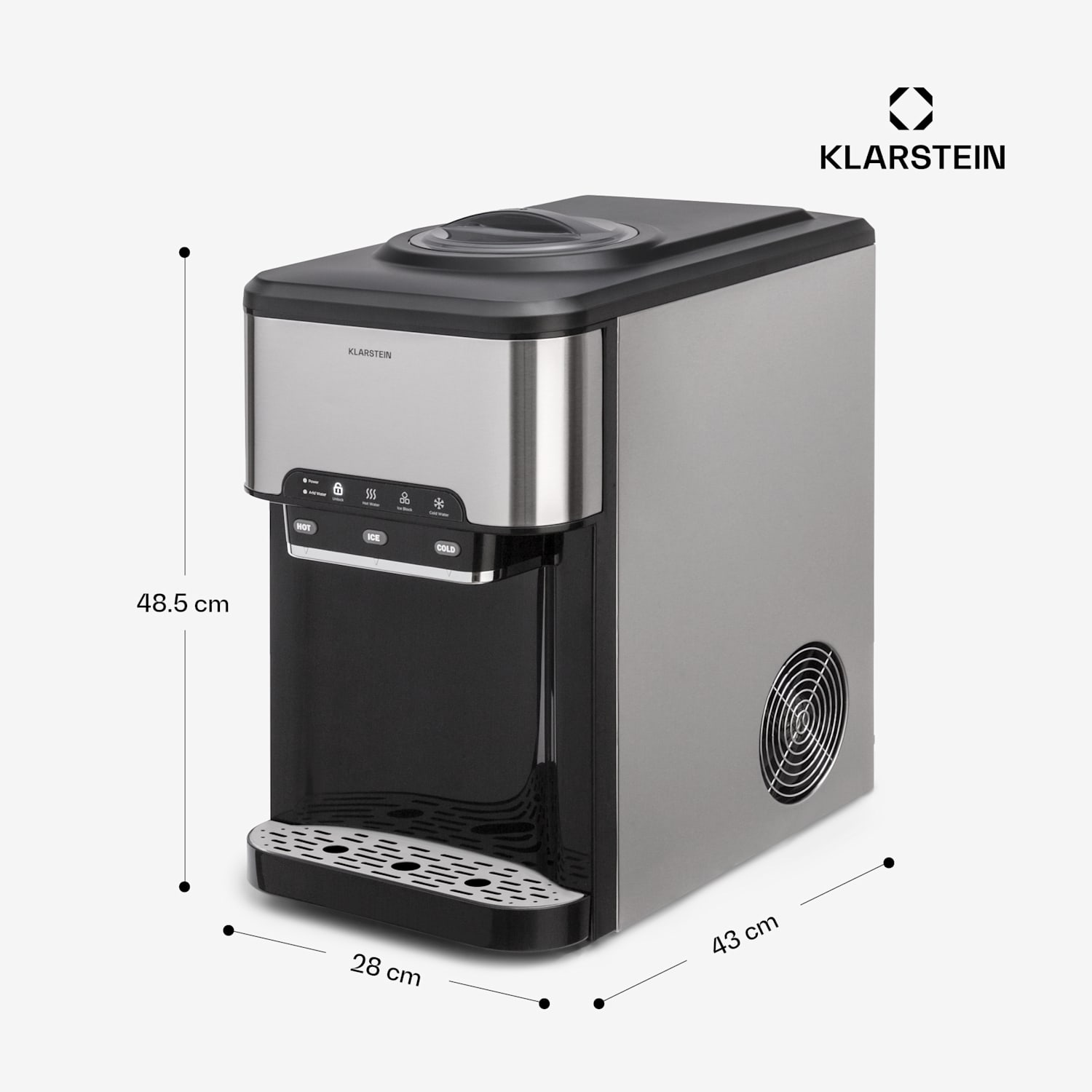 Льдогенератор KLARSTEIN Aqueous 3в1 до 20 кг (0041845) - фото 5 Льдогенератор KLARSTEIN Aqueous 3в1 до 20 кг (0041845) - фото 5