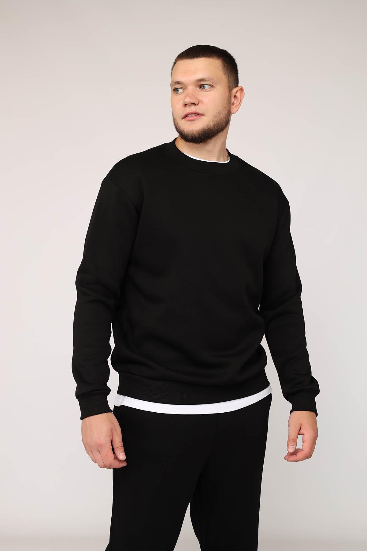 Свитшот мужской ЦБ-00279985 р. 54 Черный (SKT001074128)