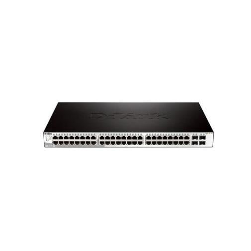 Комутатор D-Link DGS-1210-52 48xGE 4xSFP WebSmart 16000 записів 128 Мб SDRAM (588126) - фото 1