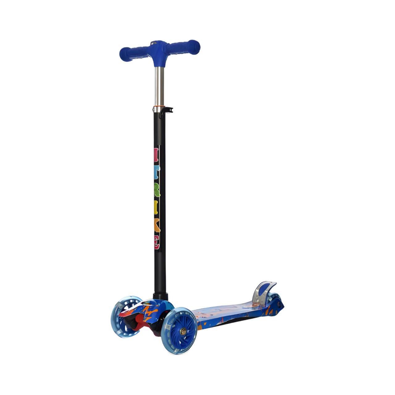 Самокат JR 3-055-L-WP3 Синий/Разноцветный