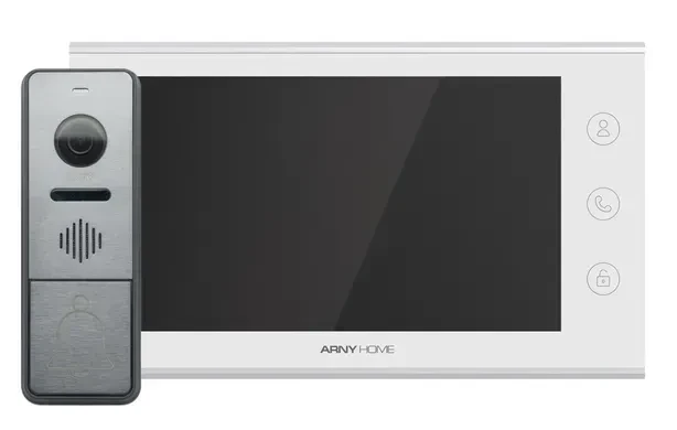 Комплект видеодомофона мультиформатный ARNY AVD-7342A AVD-731A 2Мп IPS Wi-Fi + AVP-NG420 1Мп White/Graphite