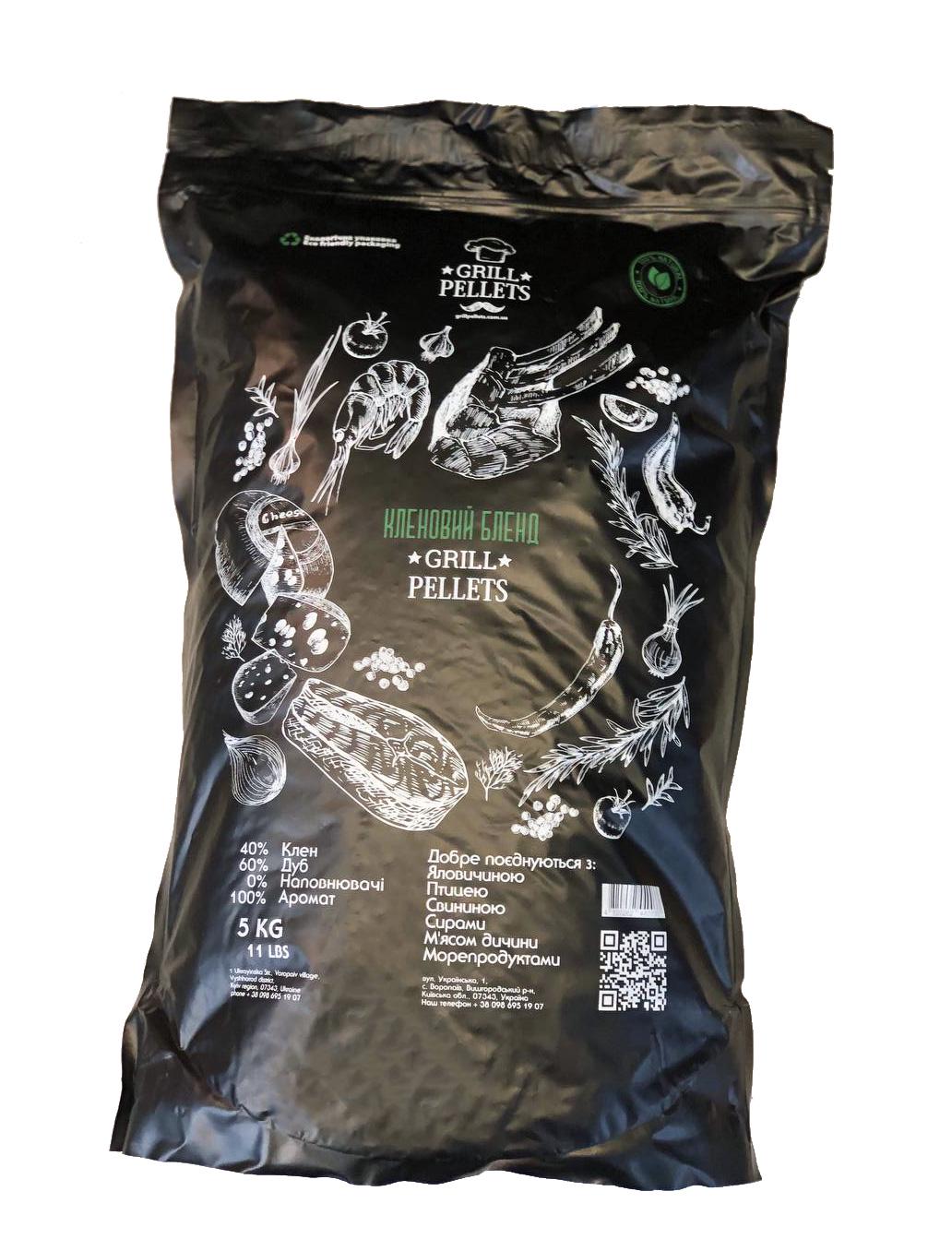 Пелети для гриля Grill Pellets кленовий бленд 5 кг (mapl5kg)