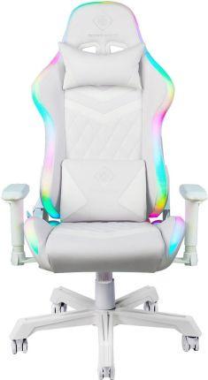 Крісло комп'ютерне для геймера Deltaco Gaming GAM-080-W RGB White (491211)
