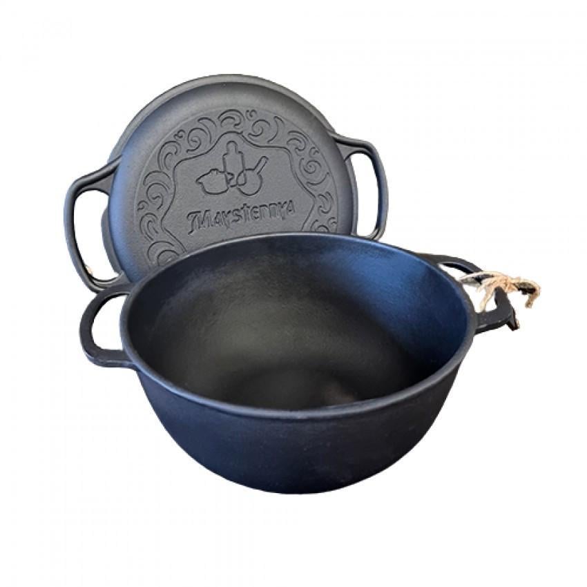 Кастрюля чугунная Maysternya Т403СРУк с крышкой-сковородой 5 л (2046174119) - фото 1 Кастрюля чугунная Maysternya Т403СРУк с крышкой-сковородой 5 л (2046174119) - фото 1