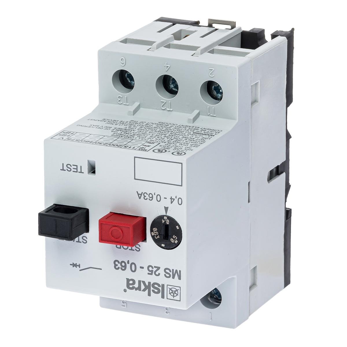 Выключатель защиты двигателя Iskra MS25-063 автоматический 0,4-0,63А 220-690 В (30107958000)