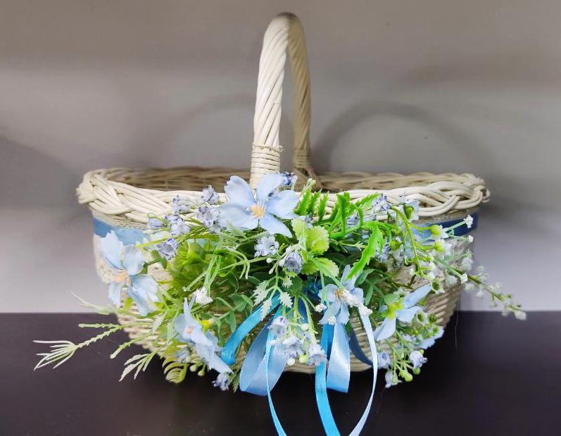 Корзина пасхальная Цветы 35x30x15 см (0413.008)
