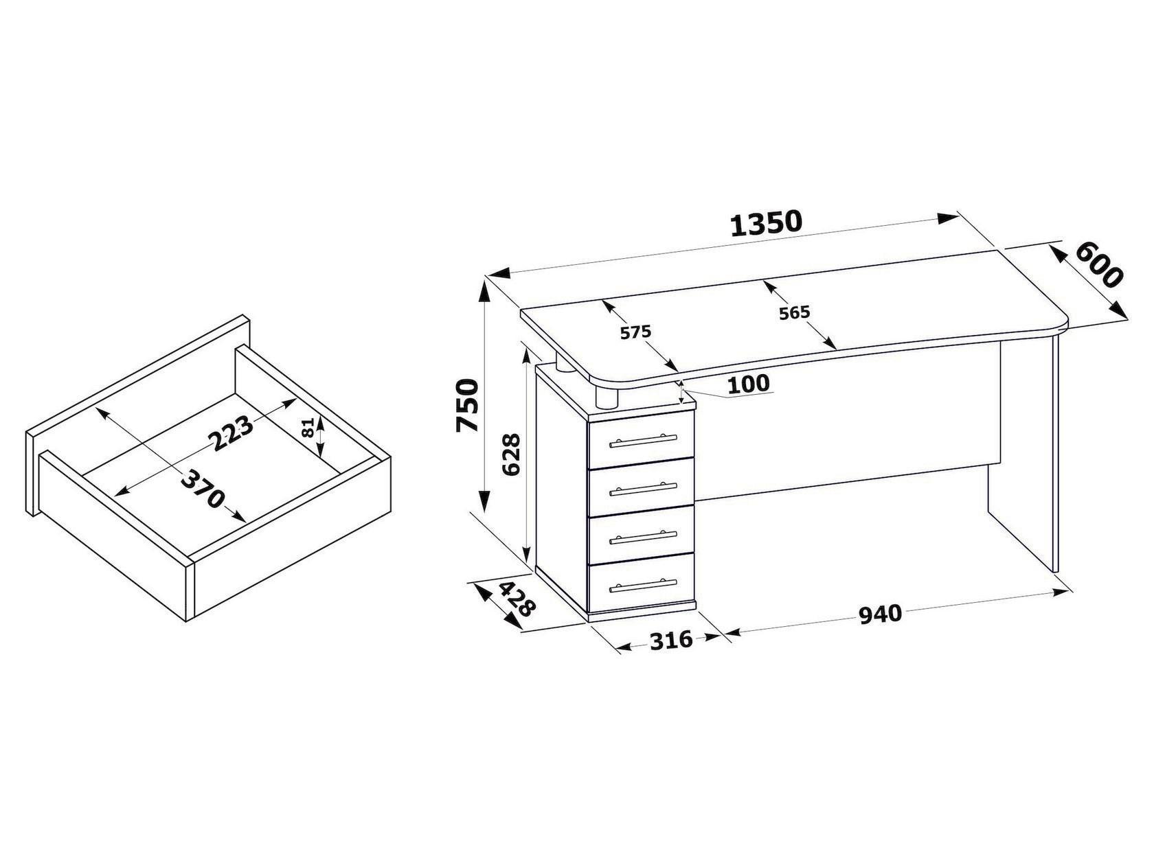 Компьютерный стол XDesk-105 слева 135x60 см Венге/Дуб сонома (КСXD105) - фото 3 Компьютерный стол XDesk-105 слева 135x60 см Венге/Дуб сонома (КСXD105) - фото 3
