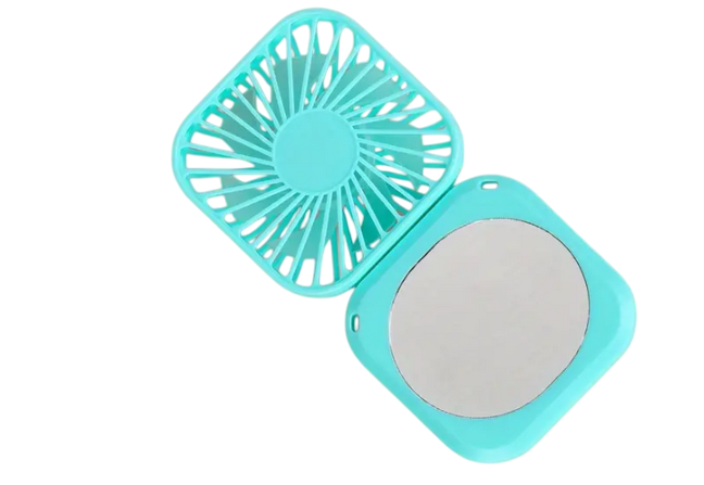 Вентилятор портативный Fan ручной аккумуляторный USB с зеркалом (F-089)