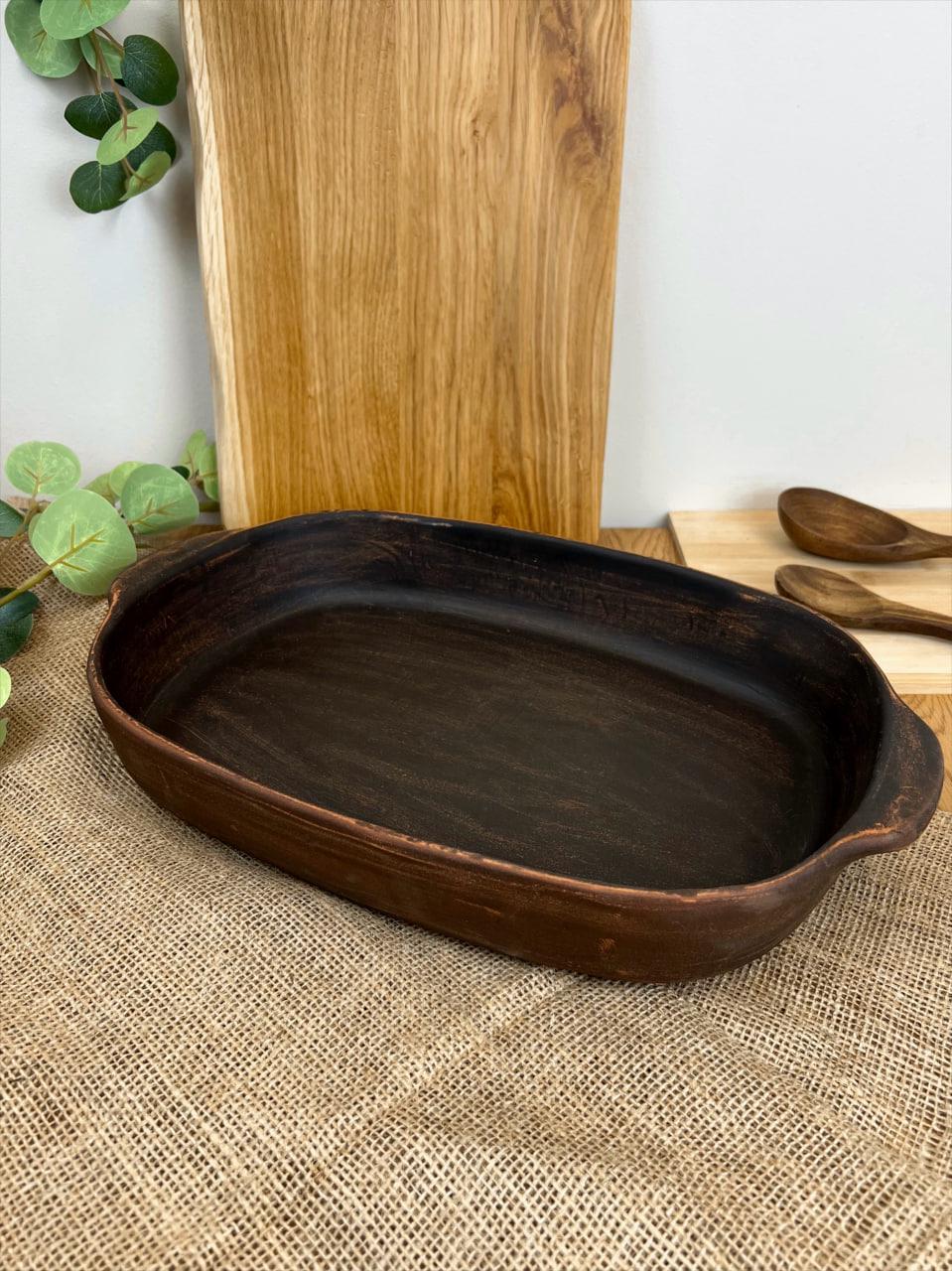 Деко для запікання керамічне глиняне гладке (3003-45)