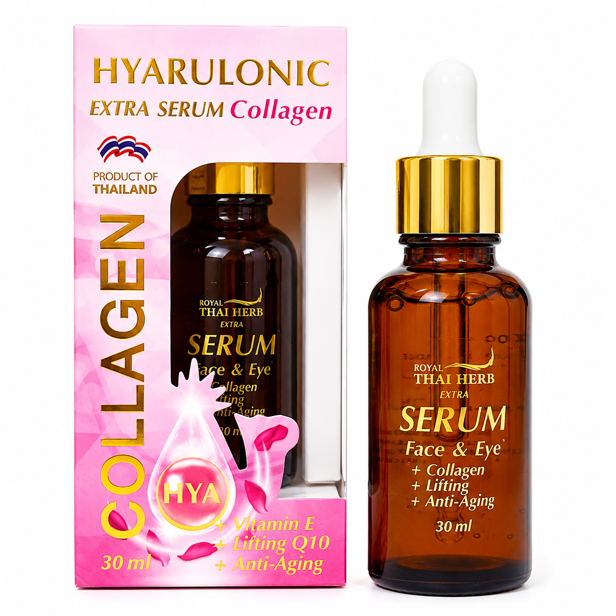 Сыворотка для лица Royal Thai Herb Hyaluronic Collagen Q10 с гиалуроновой кислотой и коллагеном 30 мл (100254)