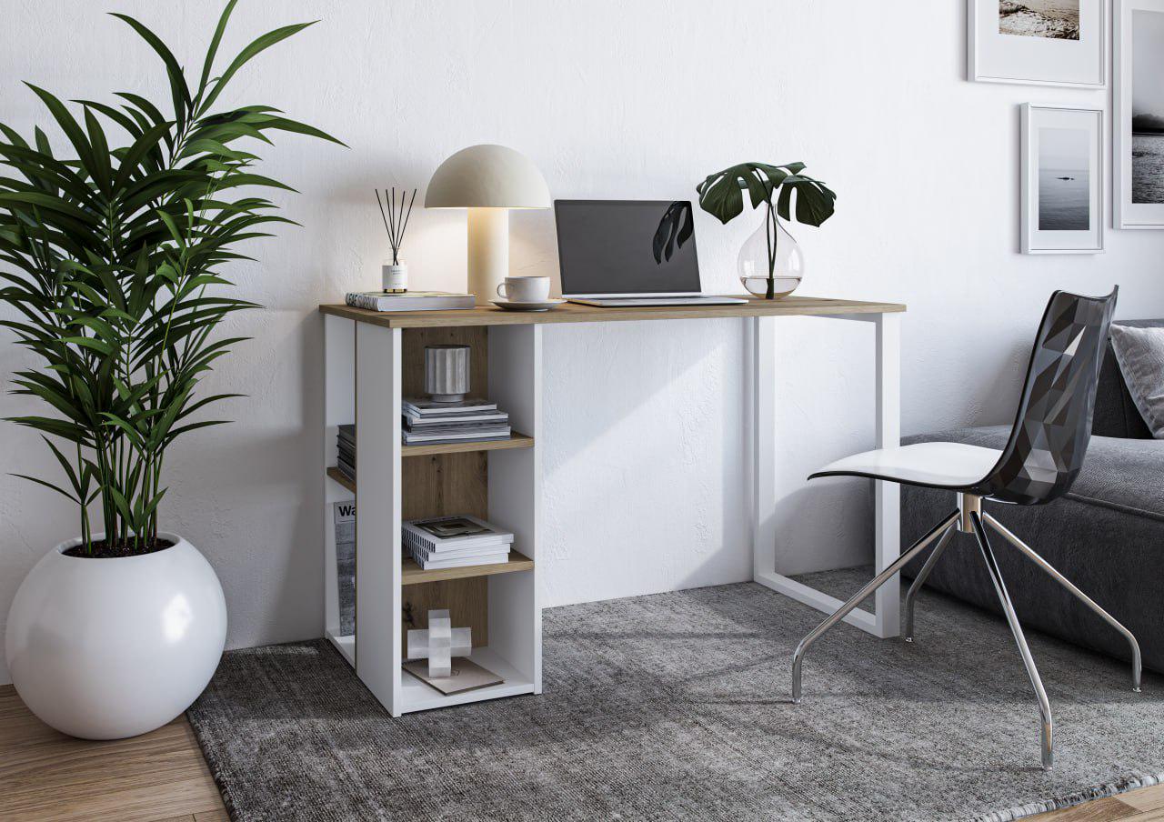 Стол письменный/компьютерный Win Мебель Ливерпуль Белый/Дуб Артизан (27919319)