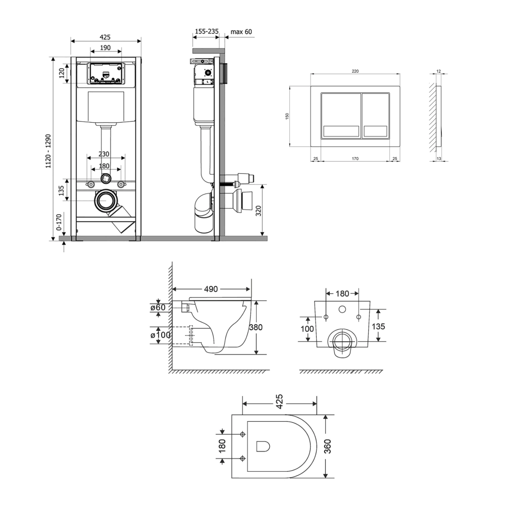 Унітаз підвісний Q-tap Taurus Ultra Quiet QT2433084EUQW + Nest/комплект інсталяції 4в1 QT0133M425+QT0111M06028CRM - фото 2