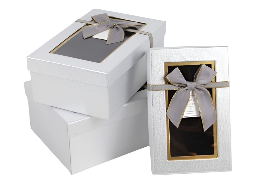 Подарочные коробки UFO прямоугольные 3 шт. Серый (UG-1037K-315)