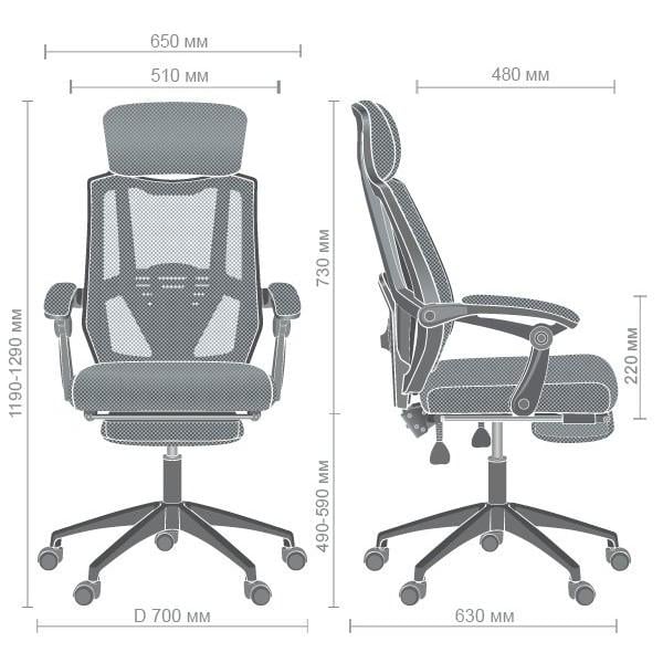 Кресло геймерское AMF Holding Art 1190+100х650х630 Черный/Темно-синий - фото 5
