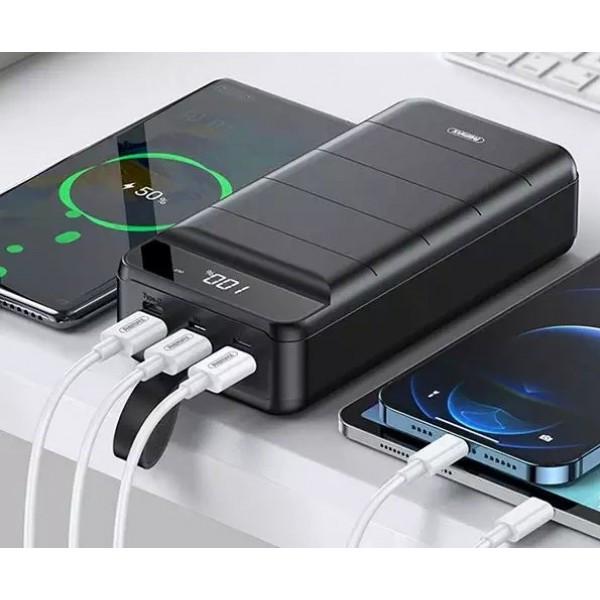 Повербанк с фонариком Remax RPP-185 50000 mAh 3USB Black (1754800068) - фото 3 Повербанк с фонариком Remax RPP-185 50000 mAh 3USB Black (1754800068) - фото 3