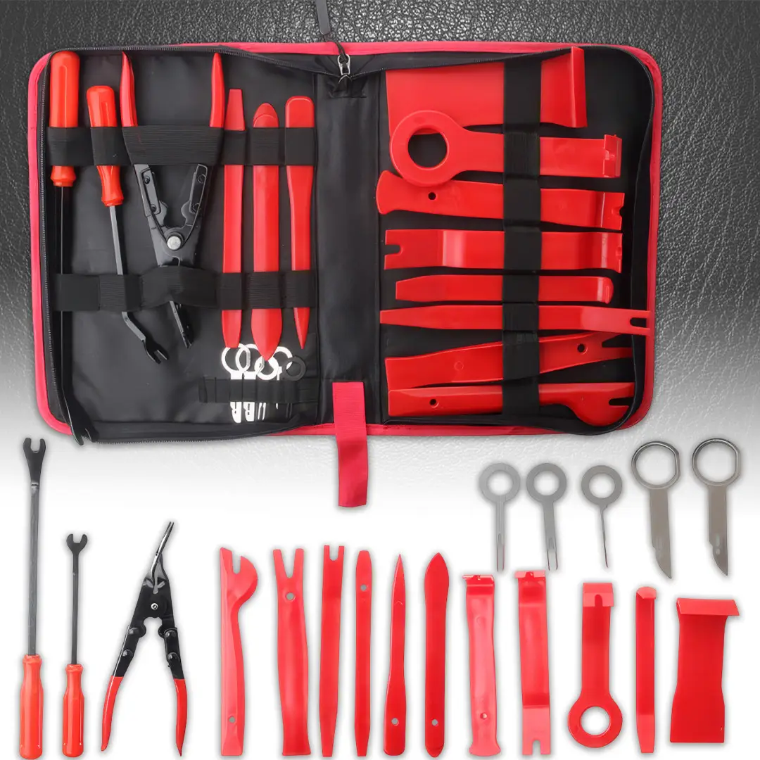 Набір знімачів для обшивки та плоскогубці для зняття кліпсів у сумці 19 пр. (28576876) - фото 16 Набір знімачів для обшивки та плоскогубці для зняття кліпсів у сумці 19 пр. (28576876) - фото 16