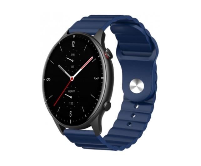 Ремінець силіконовий BeWatch для Mobvoi TicWatch Pro 3/Huawei Watch GT 2 46 мм/GT 2 Pro 22 мм Wave Темно-синій (1020789) - фото 4 Ремінець силіконовий BeWatch для Mobvoi TicWatch Pro 3/Huawei Watch GT 2 46 мм/GT 2 Pro 22 мм Wave Темно-синій (1020789) - фото 4