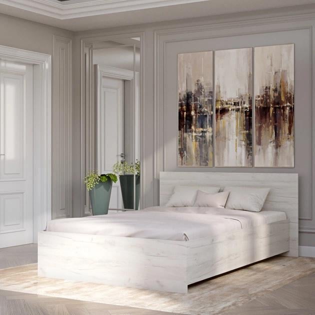 Кровать двуспальная Еверест Соната-1600 Крафт белый