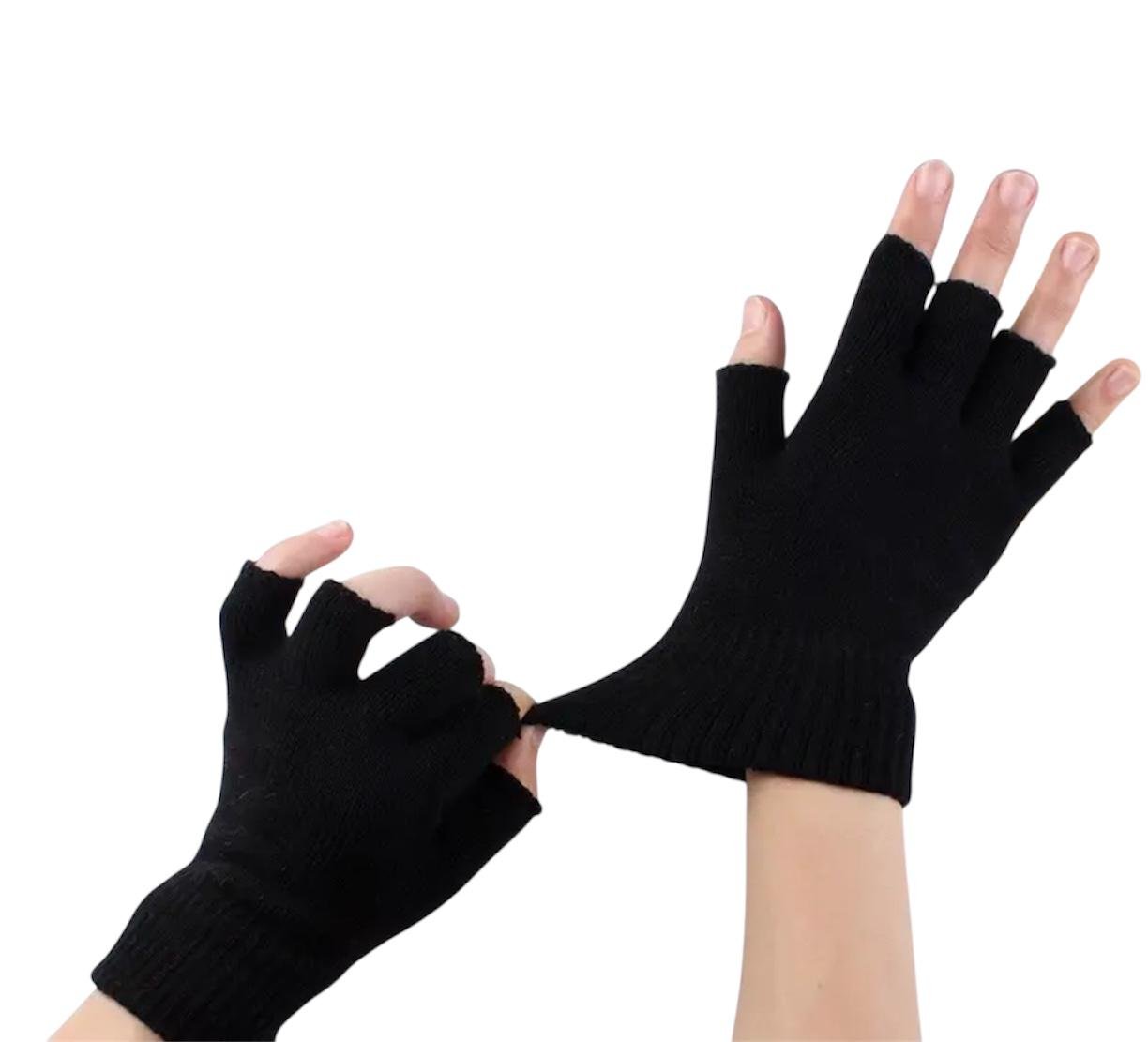 Перчатки без пальцев унисекс Черный (009131) - фото 3