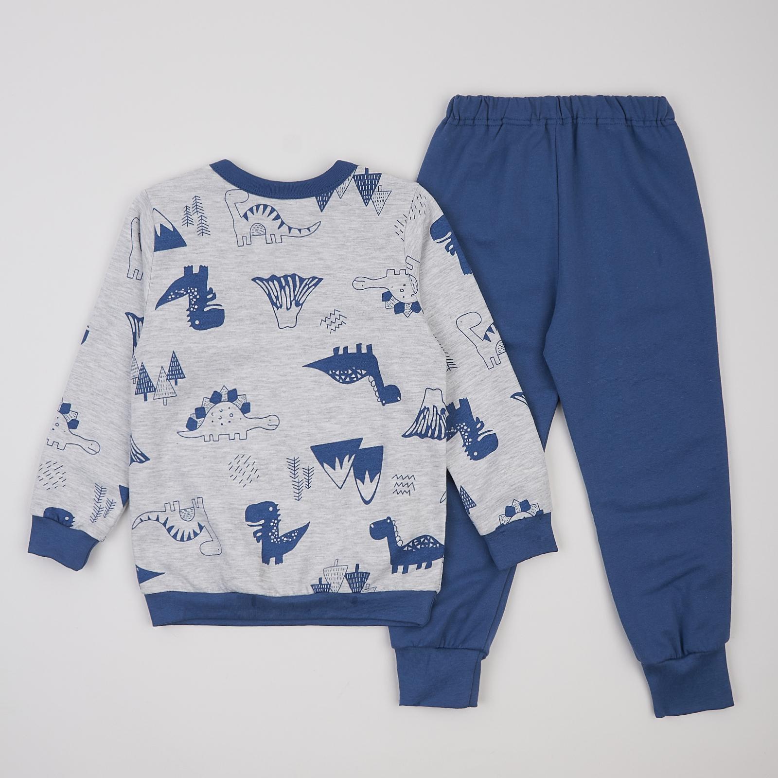 Піжама дитяча ЛяЛя К3ФТ118/6-1851 тепла 92 см Сірий (22642312) - фото 2 Піжама дитяча ЛяЛя К3ФТ118/6-1851 тепла 92 см Сірий (22642312) - фото 2