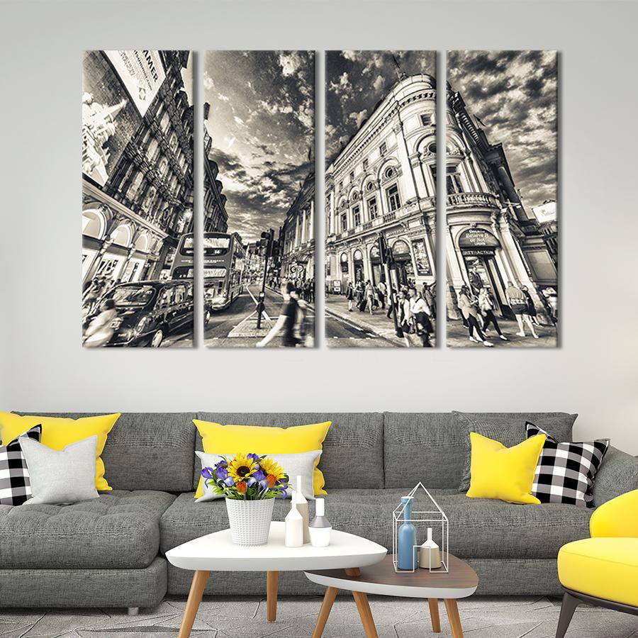 Картина модульная из 4 частей Исторический дух Лондона M 89x53 см (365-41)