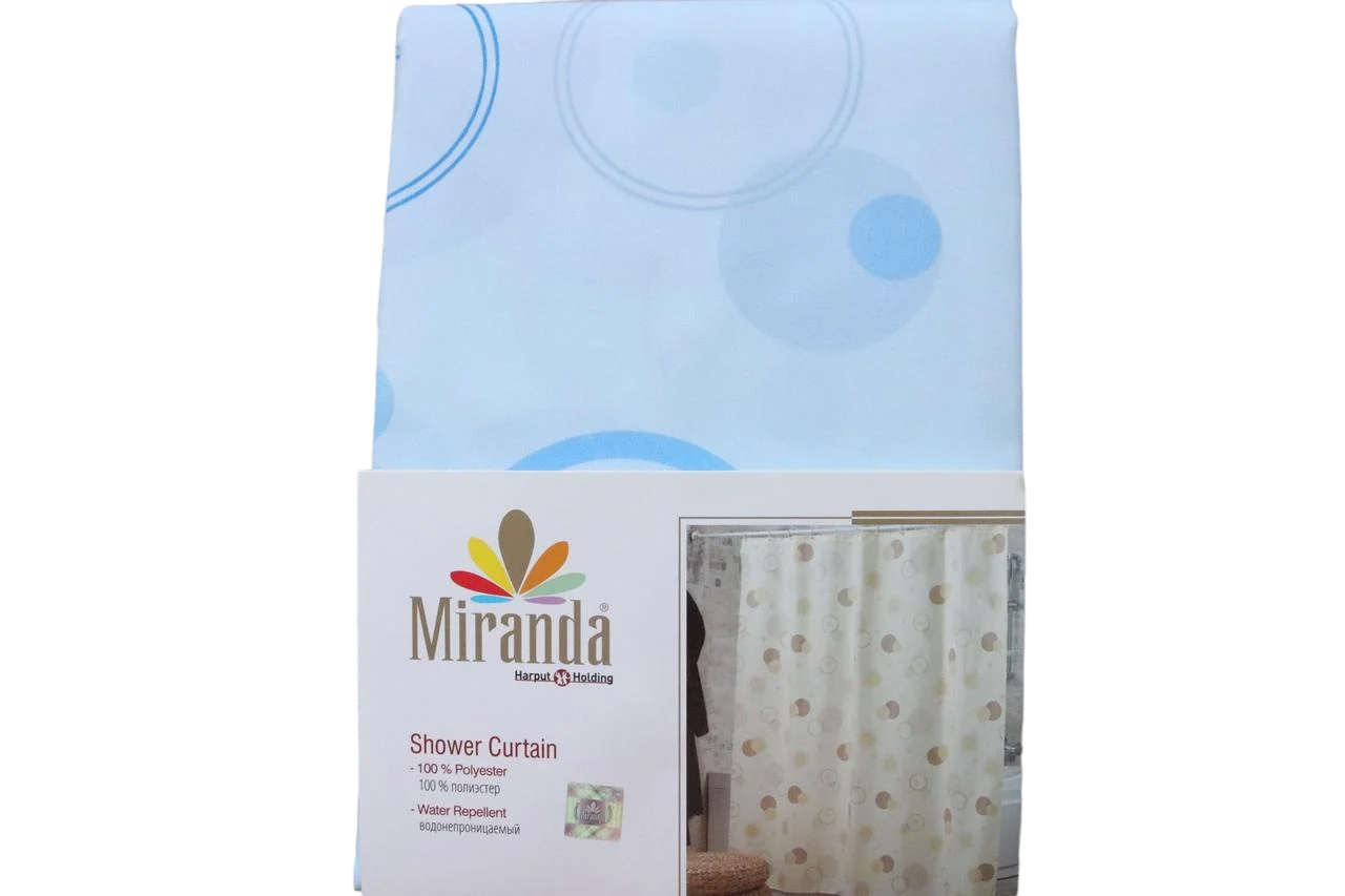 Шторка для ванной комнаты Миранда Circle из полиэстера 180х200 см Blue (246 Vin) Шторка для ванной комнаты Миранда Circle из полиэстера 180х200 см Blue (246 Vin)