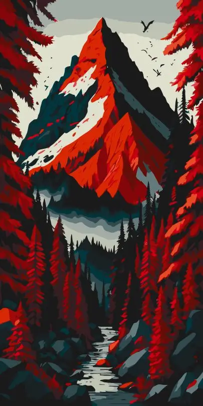 Картина по номерам ART CRAFT Красный лес 40x80 см (11021-AC)