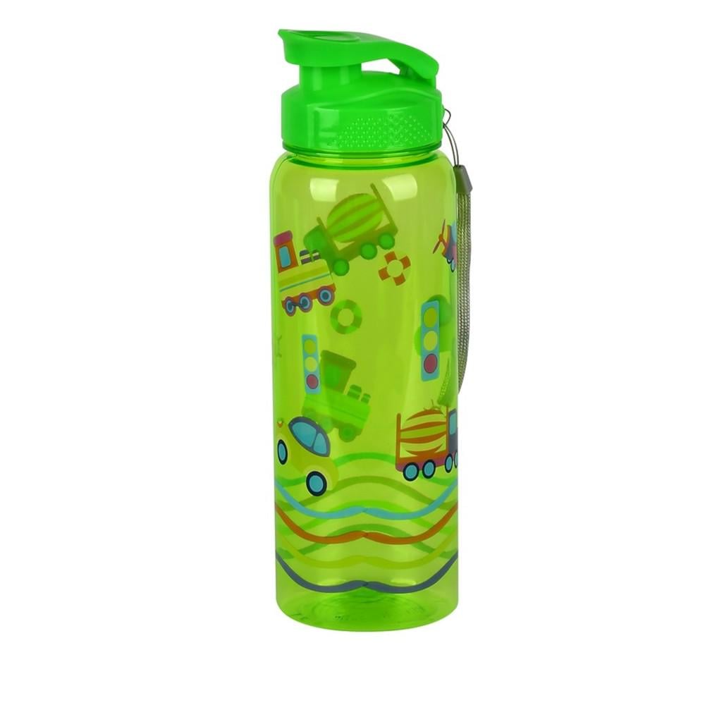 Бутылка-поилка детская Stenson Rainbow принт с машинками 770 мл Салатовый (WW02840)