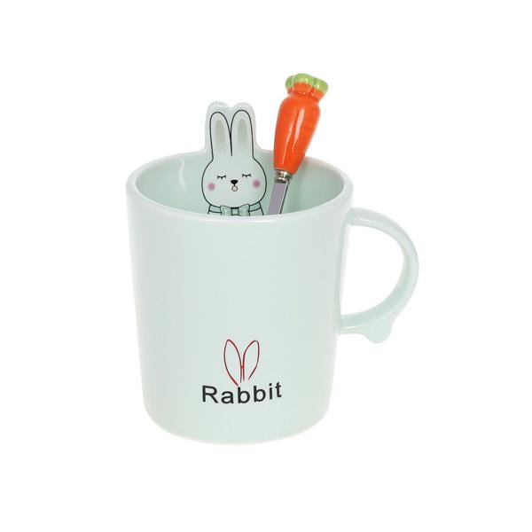 Кружка фарфоровая BonaDi Rabbit 380 мл Зеленый (927-222)