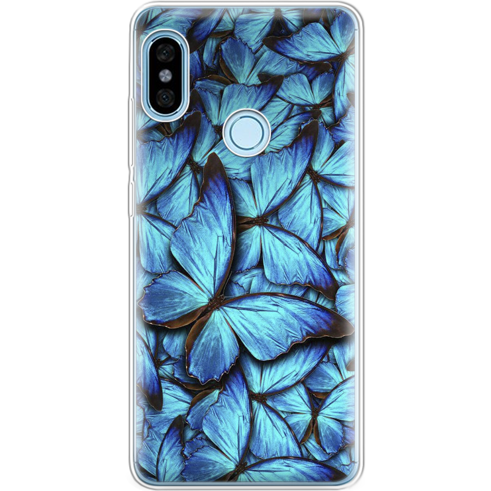 Чехол BoxFace Xiaomi Redmi Note 5 / Note 5 Pro лазурные бабочки Прозрачный силикон (32971-up1550-32971)