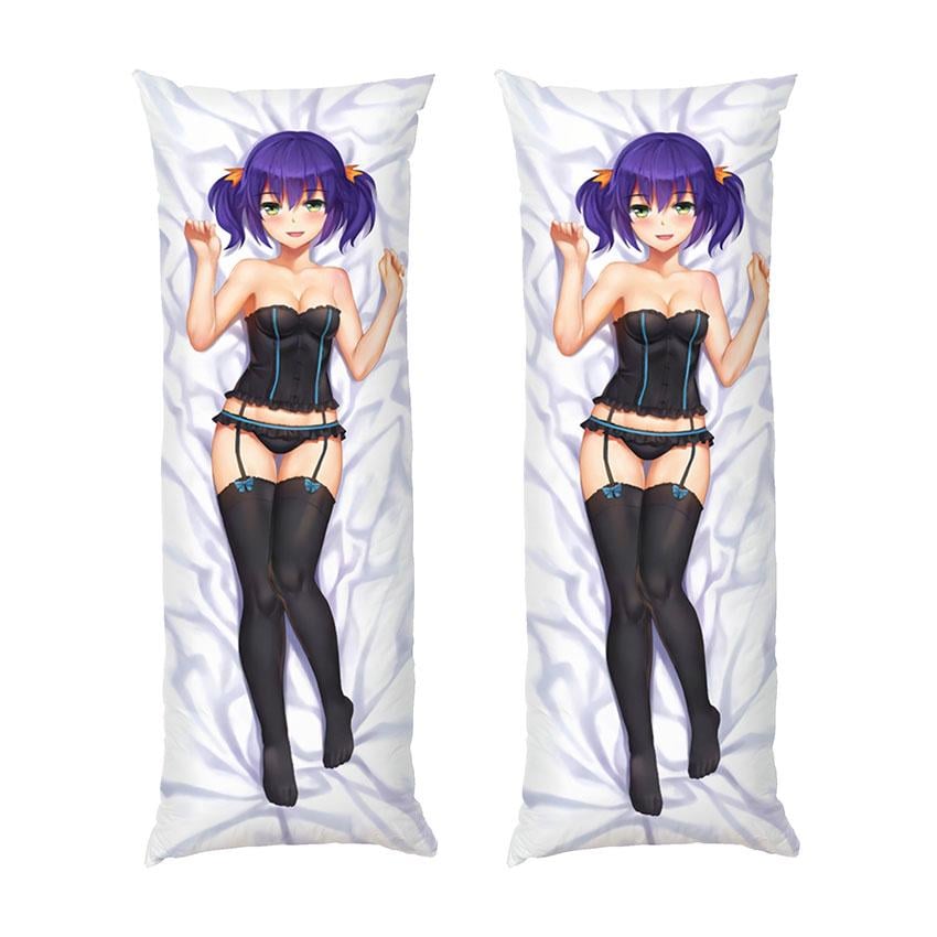 Подушка дакимакура Girl in black underwear Art Anime габардин 70х30 см (112425)