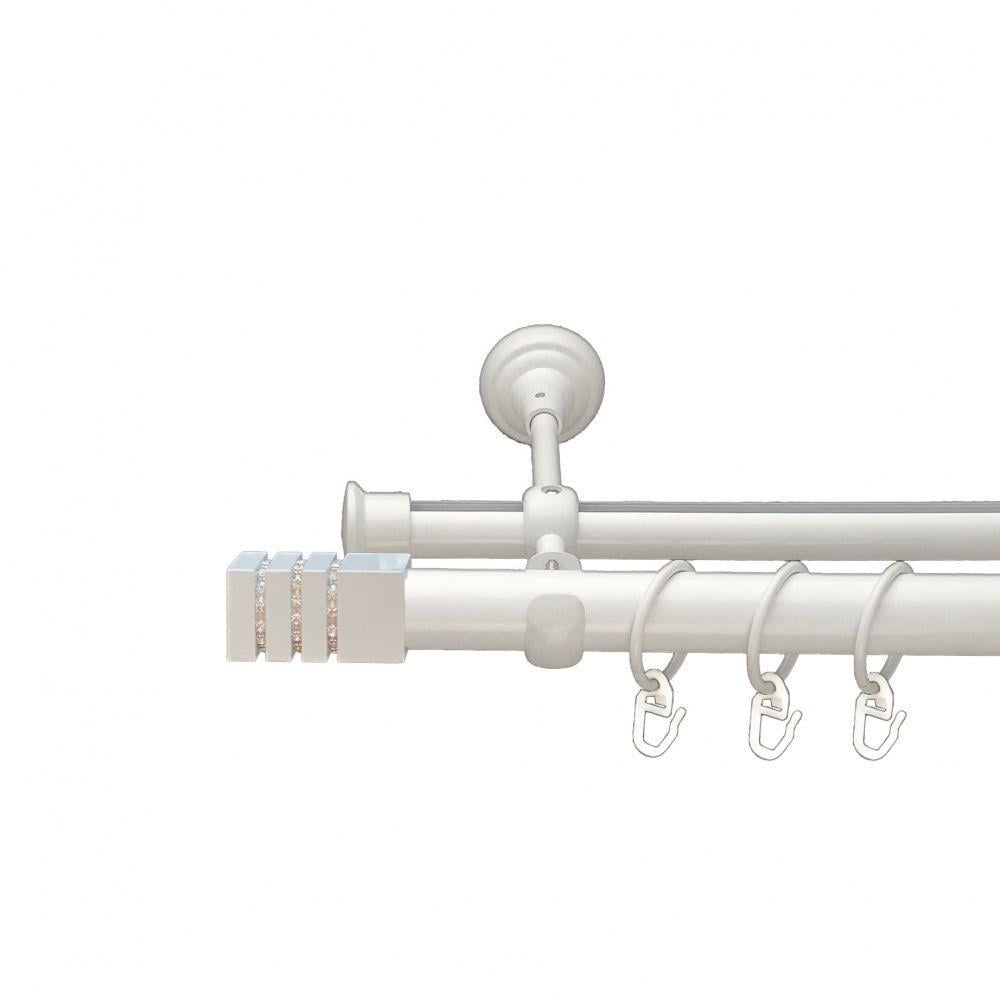 Карниз Orvit Ацтека двухрядный гладкий 300 см белый (00-00010698)