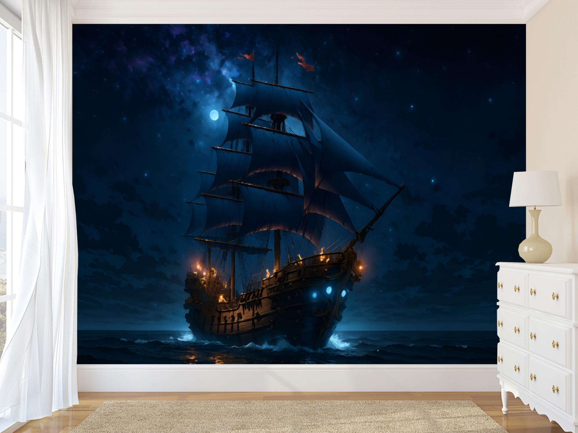 Фотообои флизелиновые Upstream Корабль в лунную ночь 180х120 см (SPF-162/2) - фото 4 Фотообои флизелиновые Upstream Корабль в лунную ночь 180х120 см (SPF-162/2) - фото 4