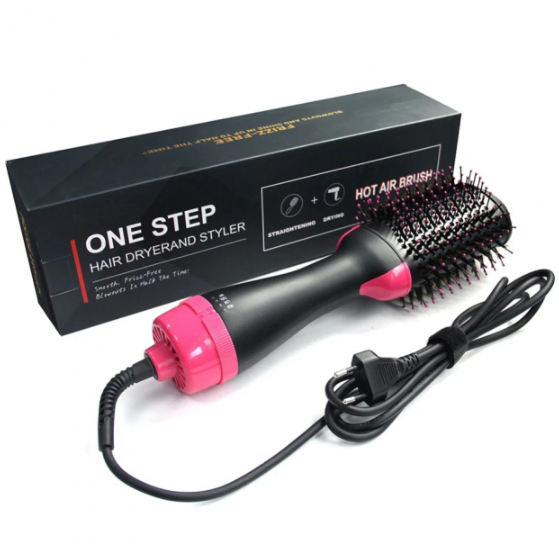 Фен-щетка для волос Черный One Step Hair Dryer (21724887)
