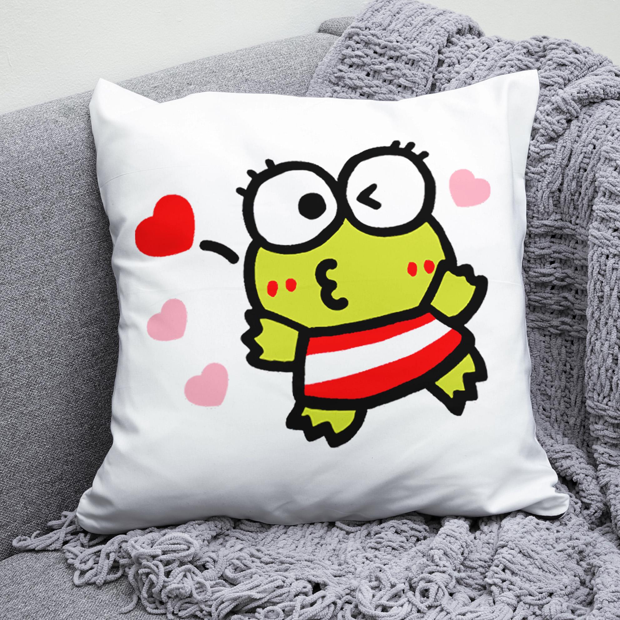 Плюшевая подушка квадрат с принтом Keroppi "2 (401)