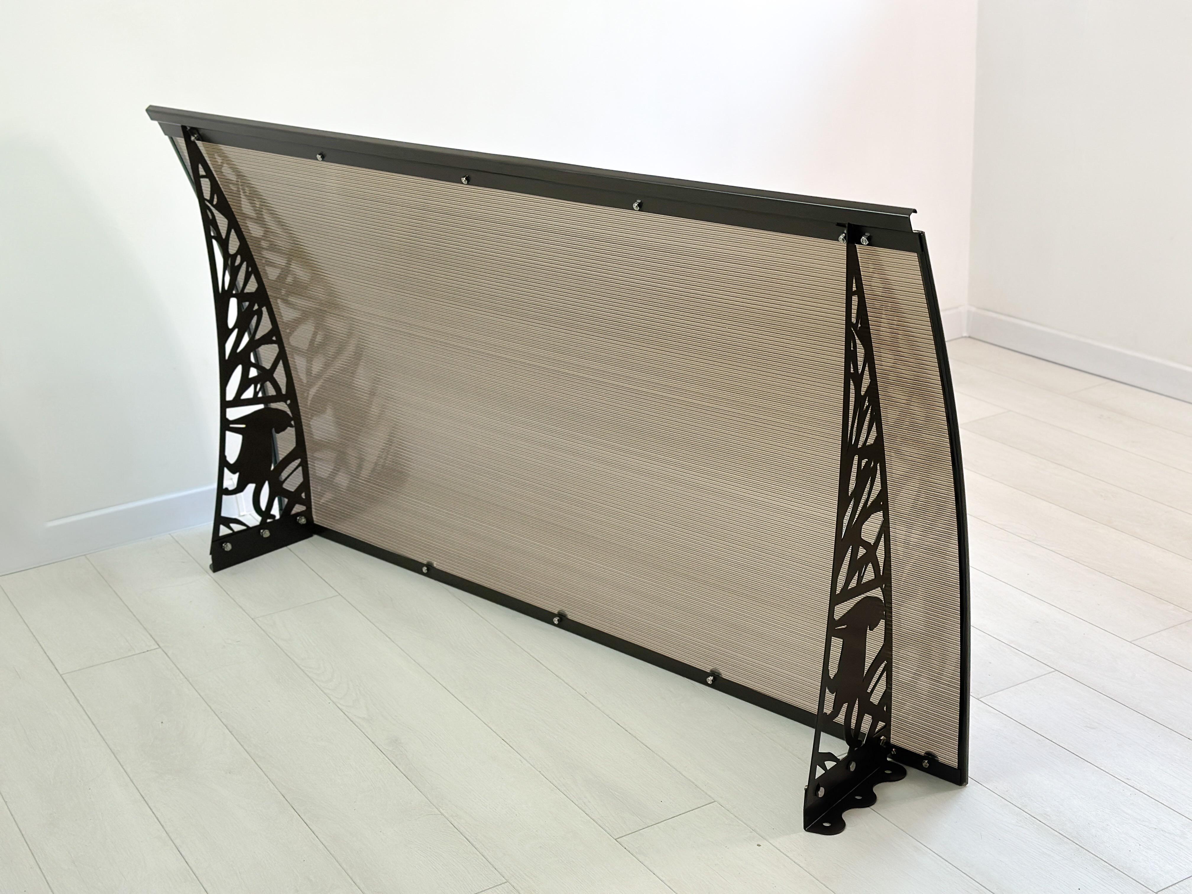 Навес-козырек Кот сотовый поликарбонат 6 мм 120х80 см Коричневый (17022572) - фото 5