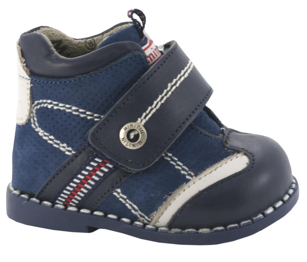 Осенние ботинки Minitin для мальчиков 606 г. 19 Синий Осенние ботинки Minitin для мальчиков 606 г. 19 Синий