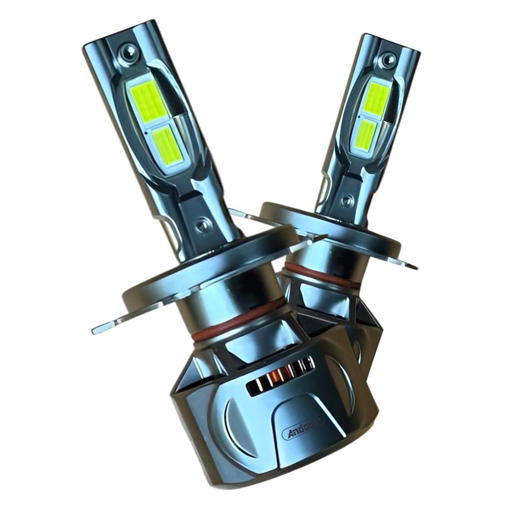 Комплект автомобильных LED-ламп Andowl W-H4-X1 h4 ксенон для фар головного/ближнего и дальнего света 2 шт. Черный (581a5151) Комплект автомобильных LED-ламп Andowl W-H4-X1 h4 ксенон для фар головного/ближнего и дальнего света 2 шт. Черный (581a5151)