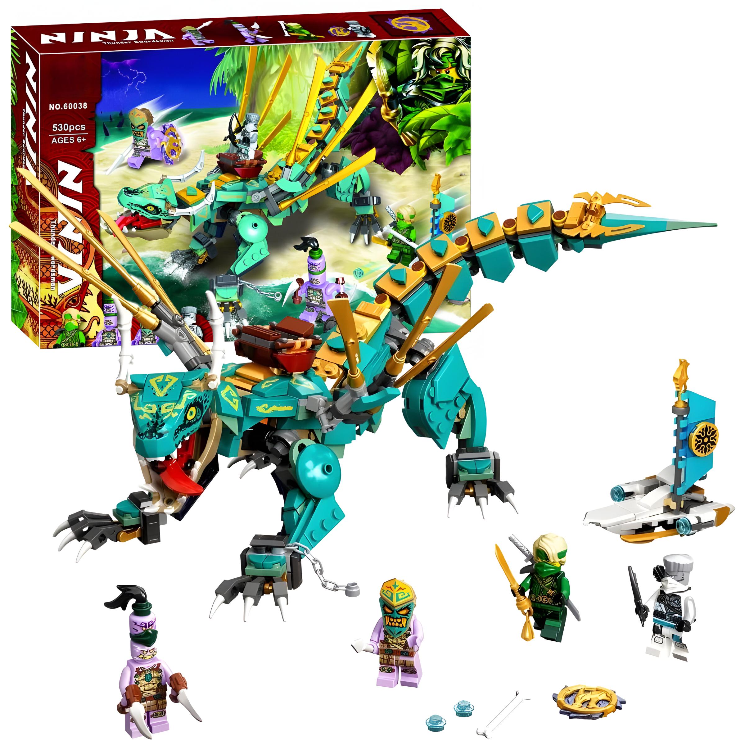 Конструктор дитячий Ninjago Дракон з джуглів 530 дет. (60038)