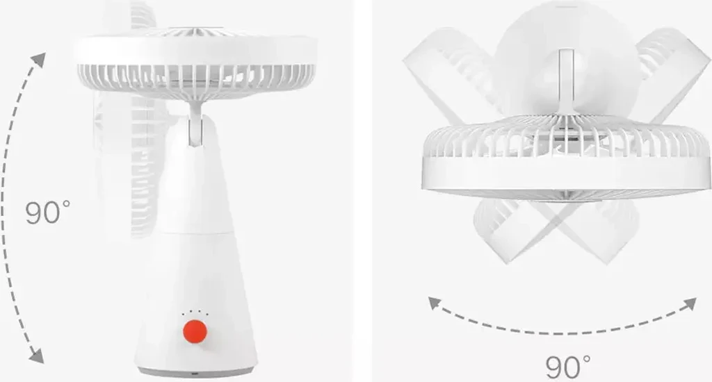Вентилятор настольный со встроенным аккумулятором MiJia Desktop Mobile Fan (ZMYDFS01DM) - фото 8 Вентилятор настольный со встроенным аккумулятором MiJia Desktop Mobile Fan (ZMYDFS01DM) - фото 8