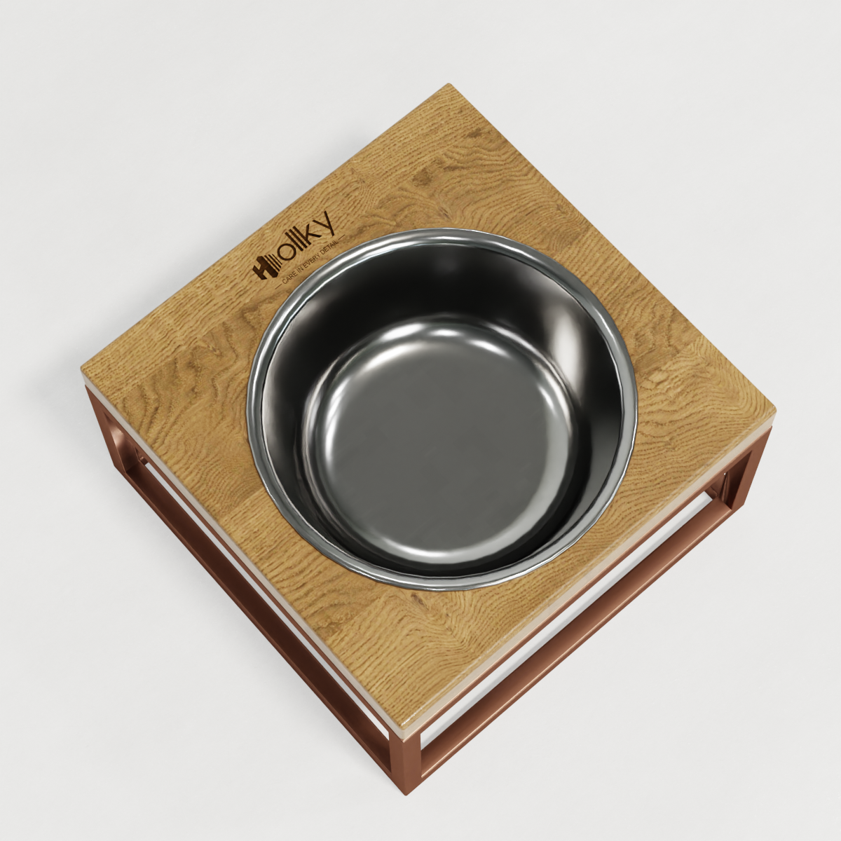 Миска на подставке для кошек и средних собак Hollky Base Solo M 0,8 л (M-212110-GLNT) - фото 8 Миска на подставке для кошек и средних собак Hollky Base Solo M 0,8 л (M-212110-GLNT) - фото 8