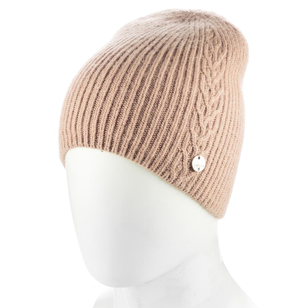 Шапка женская зимняя из ангоры Atrics WH903 с узором без отворота утепленная флисом Лама - фото 1 Шапка женская зимняя из ангоры Atrics WH903 с узором без отворота утепленная флисом Лама - фото 1