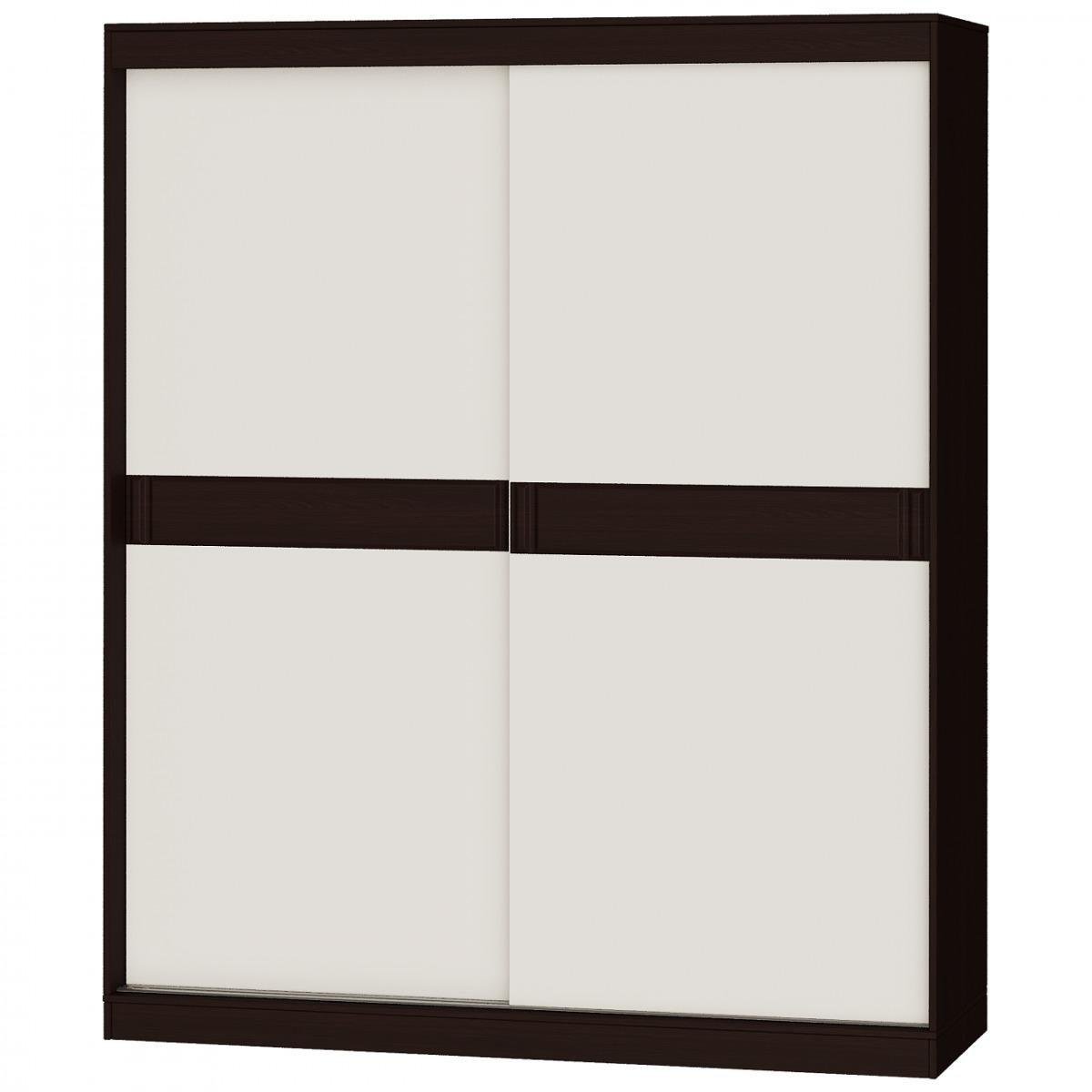 Шафа-купе 1800 1800х2170х600 Еверест Соната з ЛДСП дводверна Венге Темний/Білий