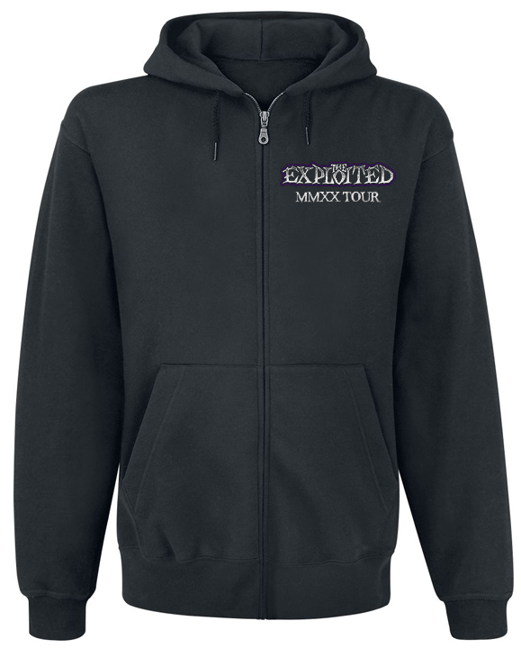 Толстовка з блискавкою "The Exploited-MMXX Tour" M Чорний (42740)