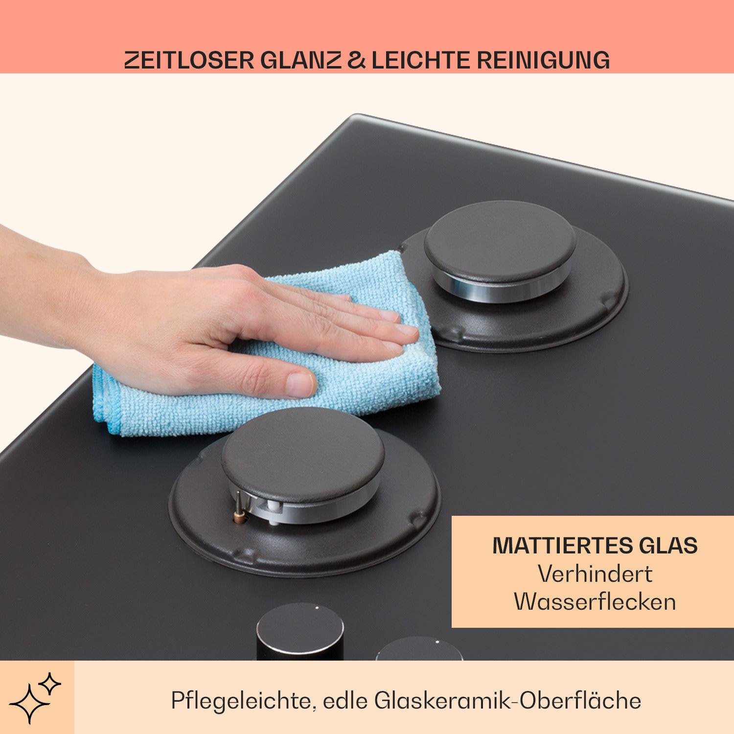 Варильна поверхня газова KLARSTEIN Firetale (10041300) - фото 2 Варильна поверхня газова KLARSTEIN Firetale (10041300) - фото 2