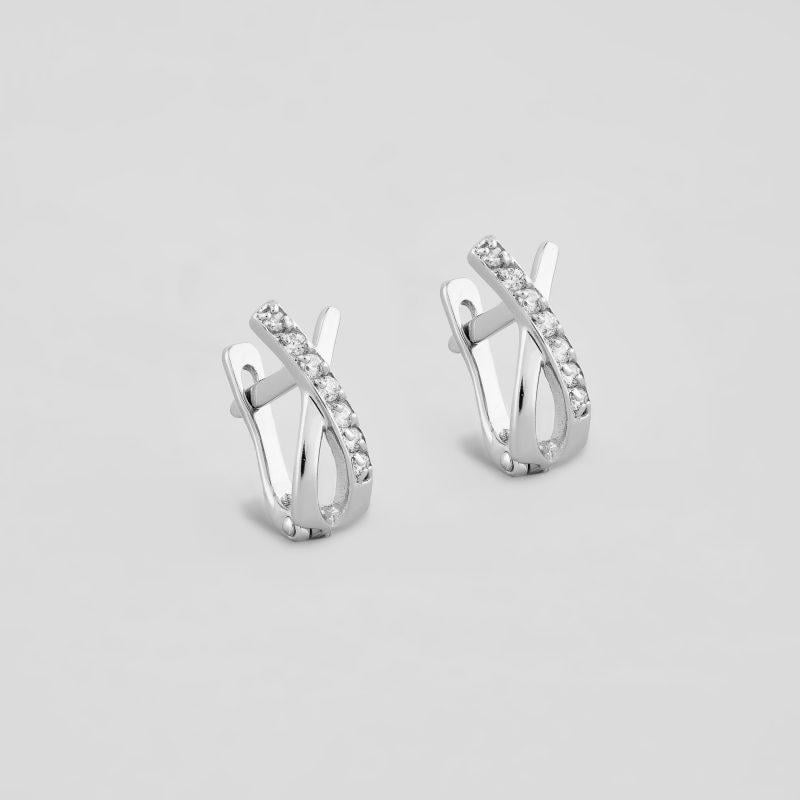 Золотые серьги Волнистые (с095-б) Золотые серьги Волнистые (с095-б)